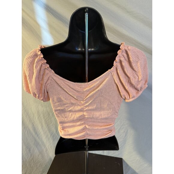 Altar'd State Crop Top Romantic Vibes girlie Pink womens Size Medium M Date Nigh - Picture 3 of 4